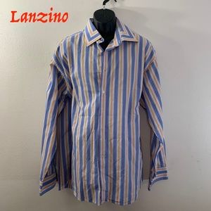 Lanzino Long Sleeve Hipster Shirt XXL 100% Cotton